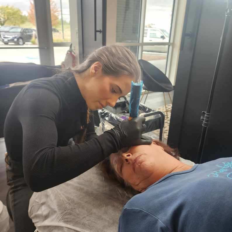 Powdered Brow Correction (Cover-Up at Impressions by Rhi in Cherokee, IA