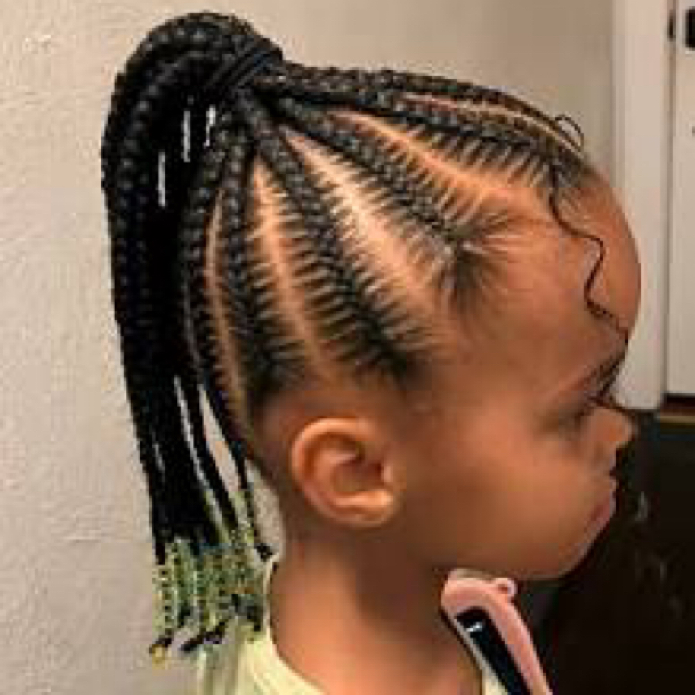 Kids Braided Ponytail at Jay’s Fades & Braids in Fort Scott, KS