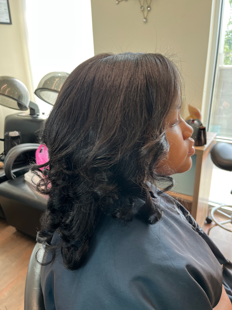 Shampoo and Style On Relaxed Hair