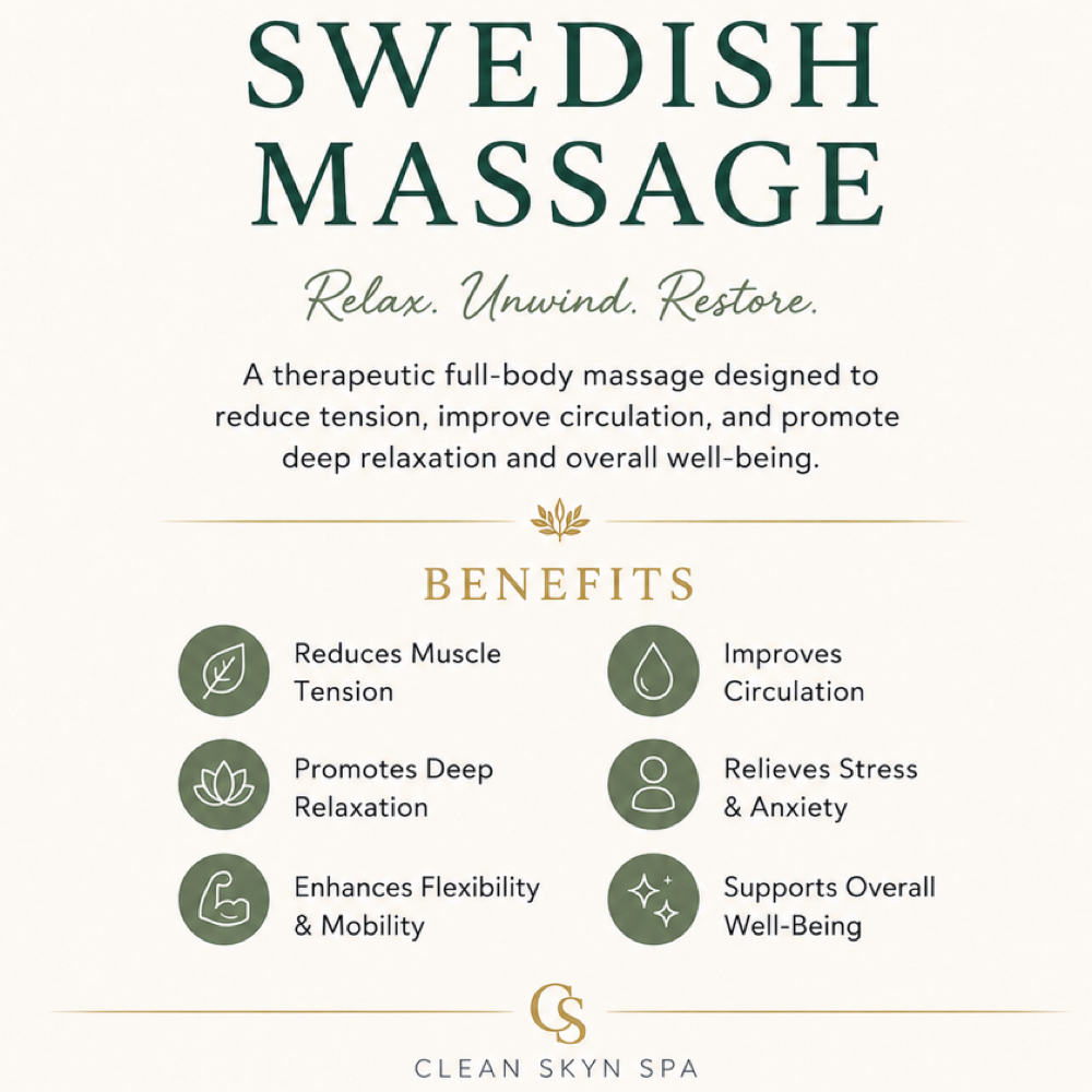 SWEDISH MASSAGE at CleanSkynSpa in Euclid, OH
