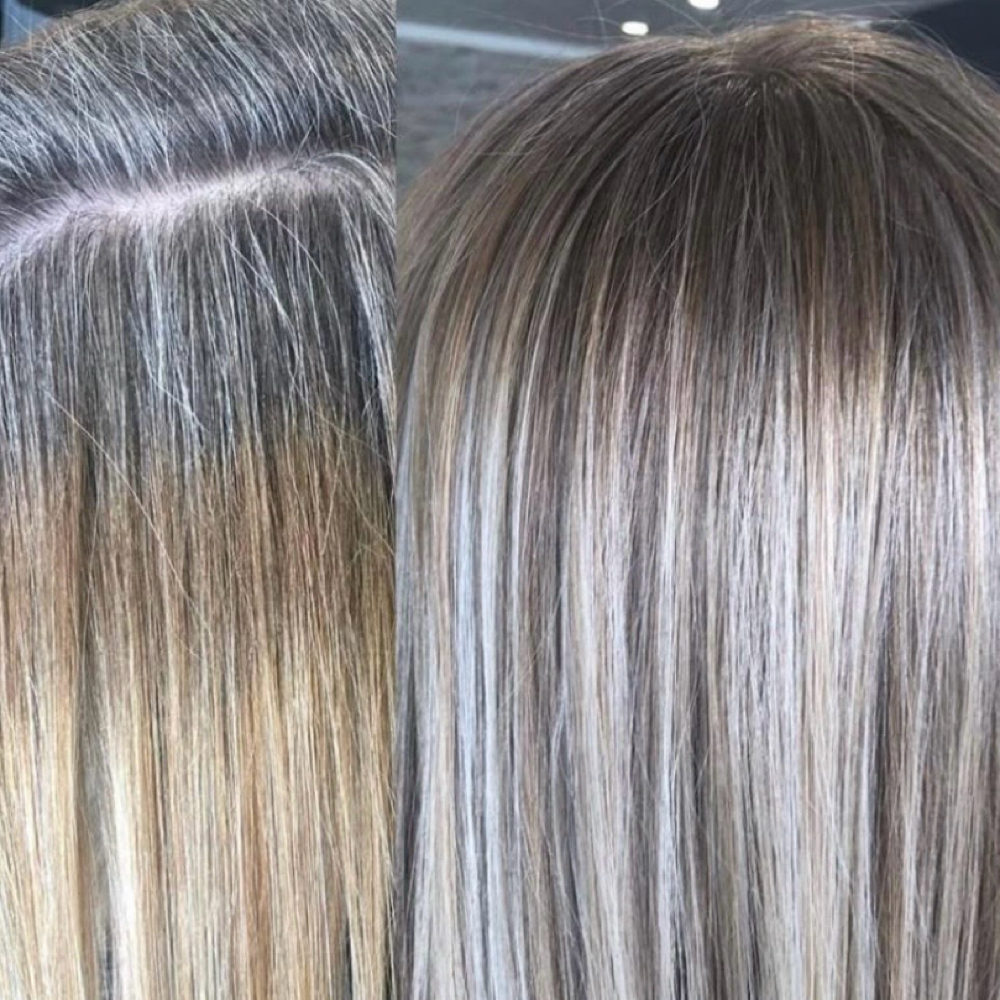 Highlights+rootcolor at Mindful Mirror Salon in Bellingham, WA