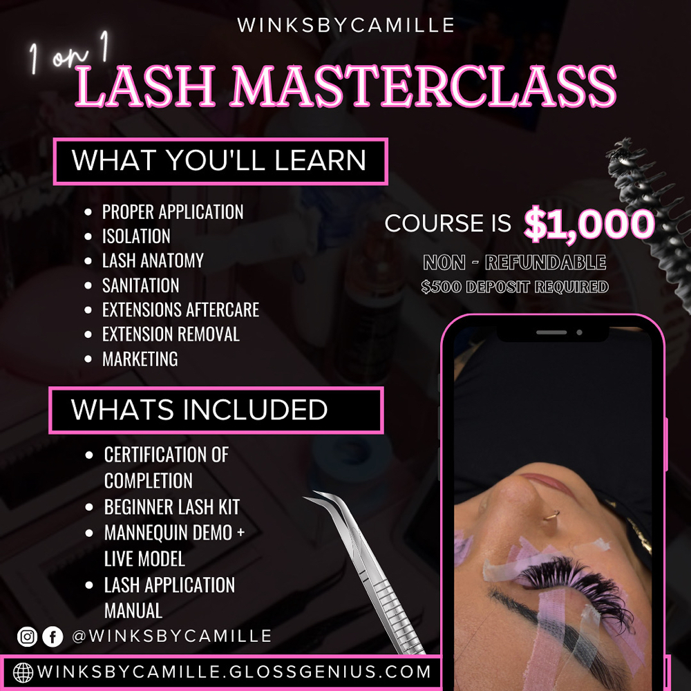 1 on 1 Lash Masterclass at winksbycamille in Scottsdale, AZ