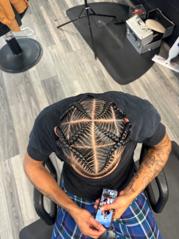 Six Stitch Braids Design Parts (Men
