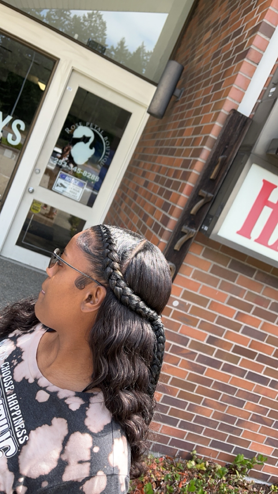 Sew In And 2 Braids