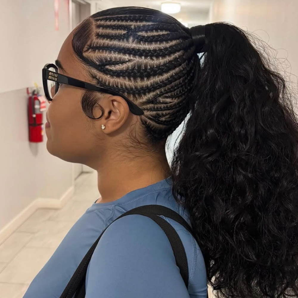 Half Braids Half Sleek Pony at Impeccable Beauty in Clarksville, TN