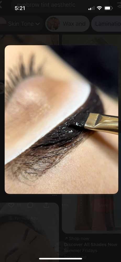 eyebrow tint