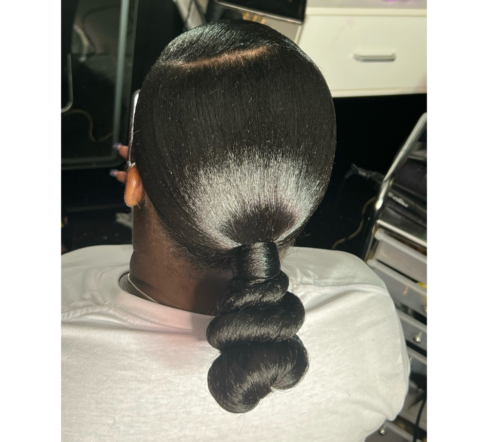 Sleek Bun (high or low)
