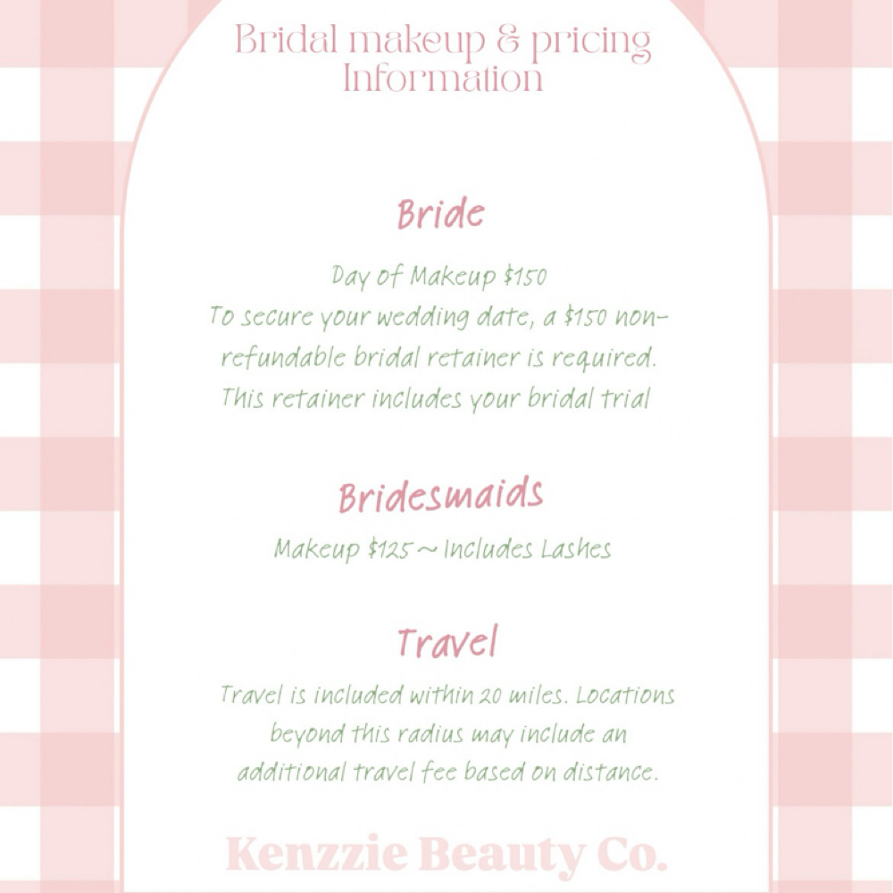 Bridle Makeup Info at Hair By Kenzzie in Farmington Hills, MI