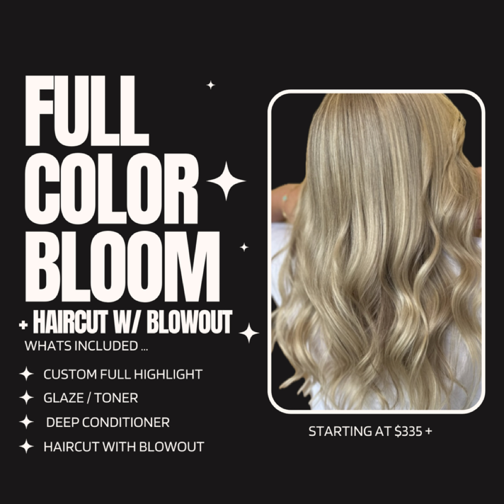Full Color Bloom + Haircut at The Mane Garden Salon in Huntington, NY