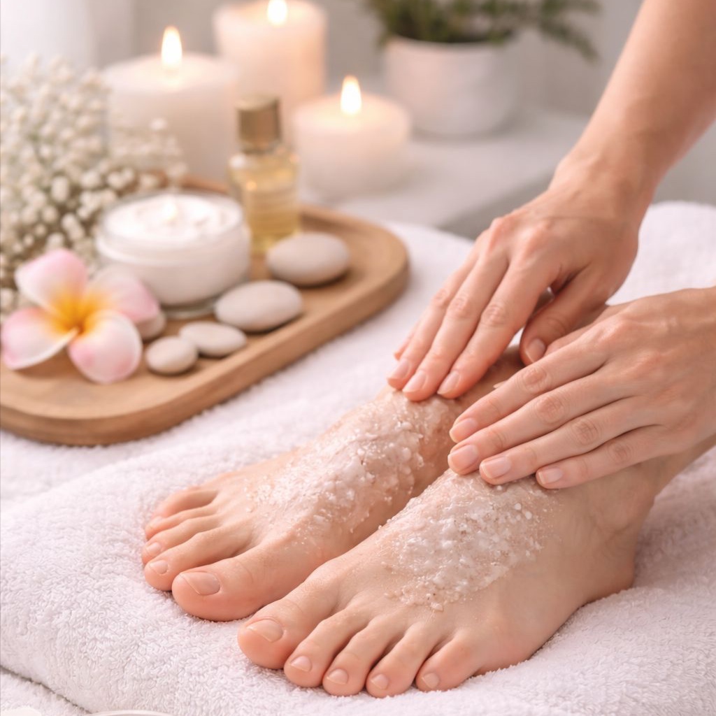 Feet Rejuvenation Treatment at Flavia Guimarães  Wellness & Beauty in Millbrae, CA