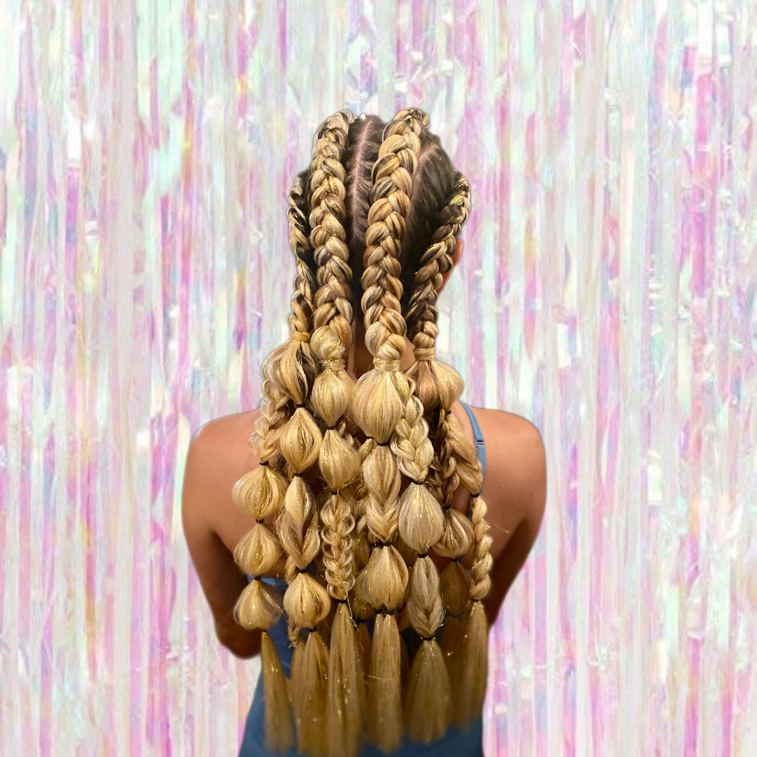 4 Dutch Braids into Breakout Braids