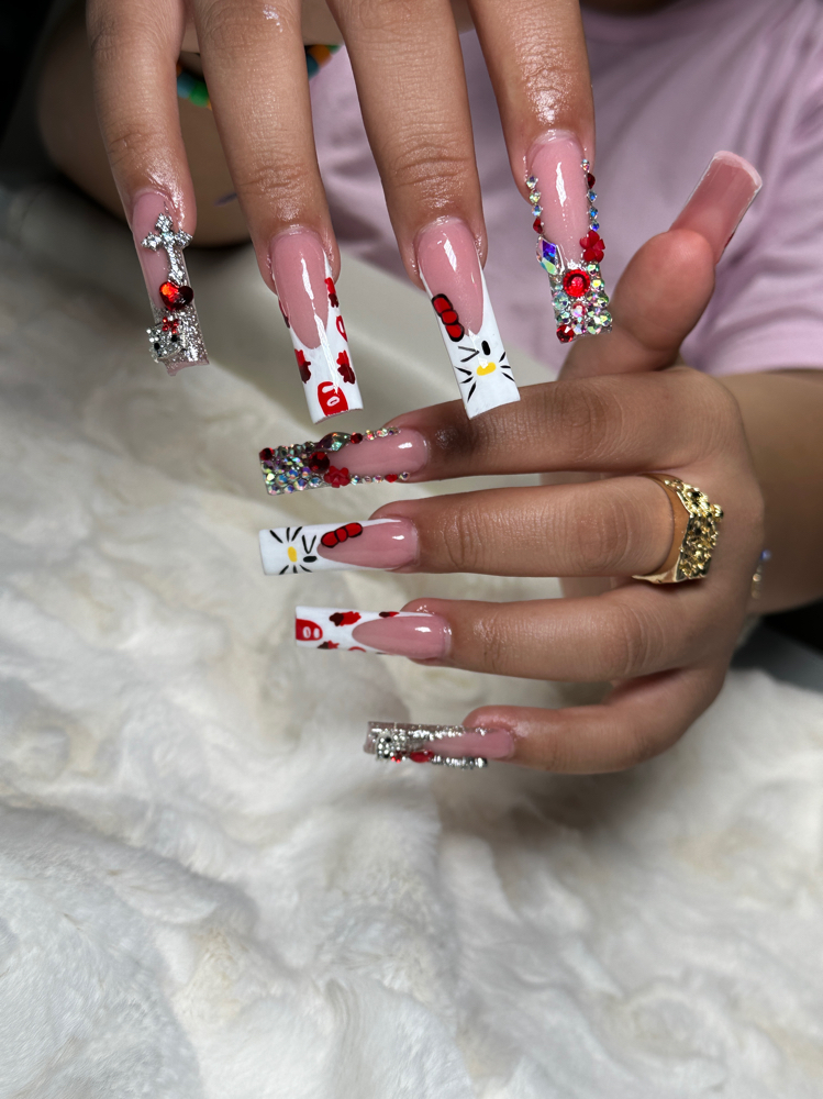 Full set with small nail art