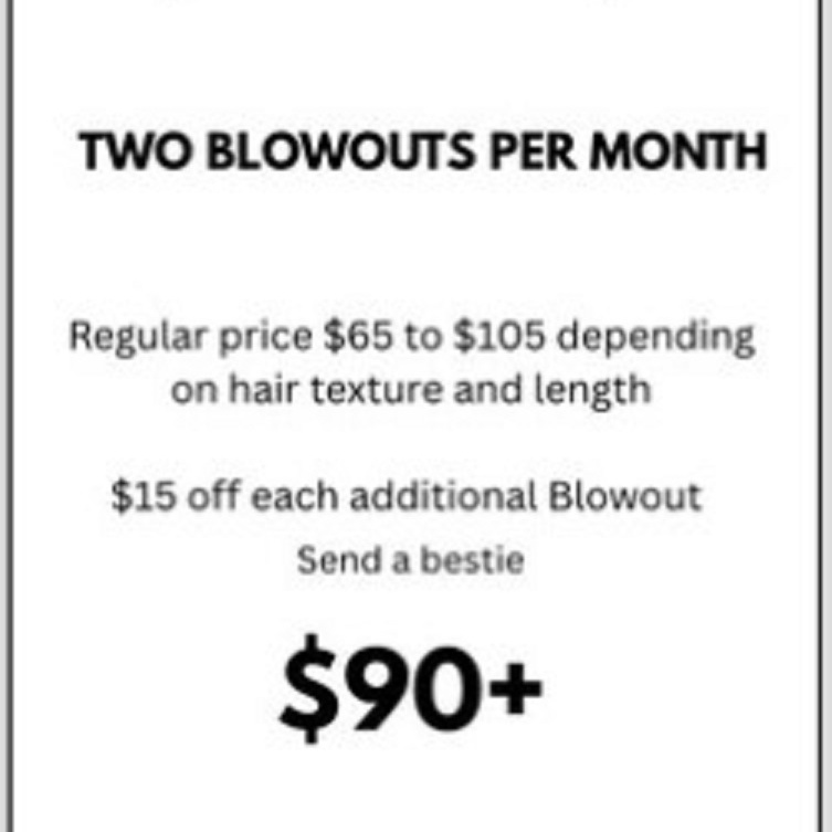 The Luxe Membership at Beauty Blowout Bar Salon in San Antonio, TX