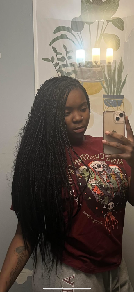 Small Bohemian Knottless/Box Braids at Hair By Niecey in Milwaukee, WI