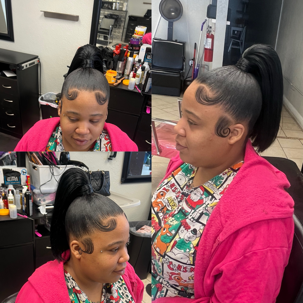 Sleek Pony (Blunt Cut) No Hair