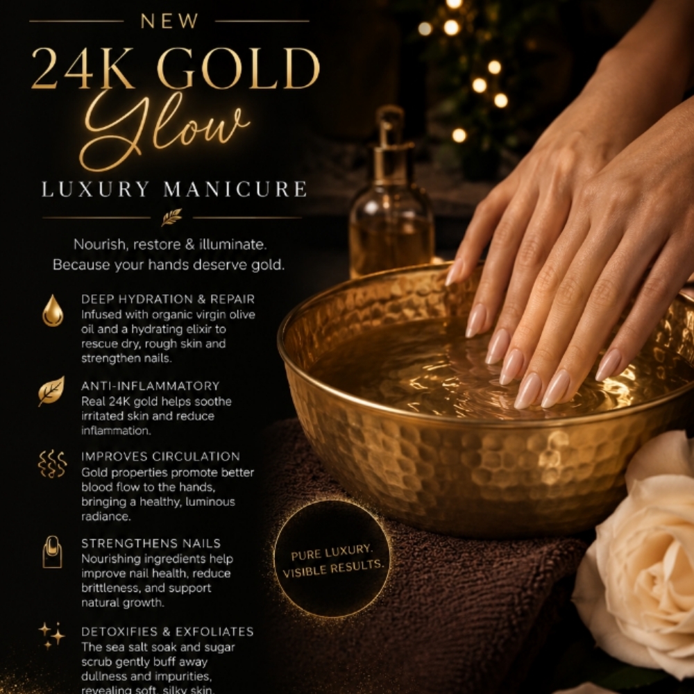 24K Gold Manicure at ENB Nails in Conroe, TX
