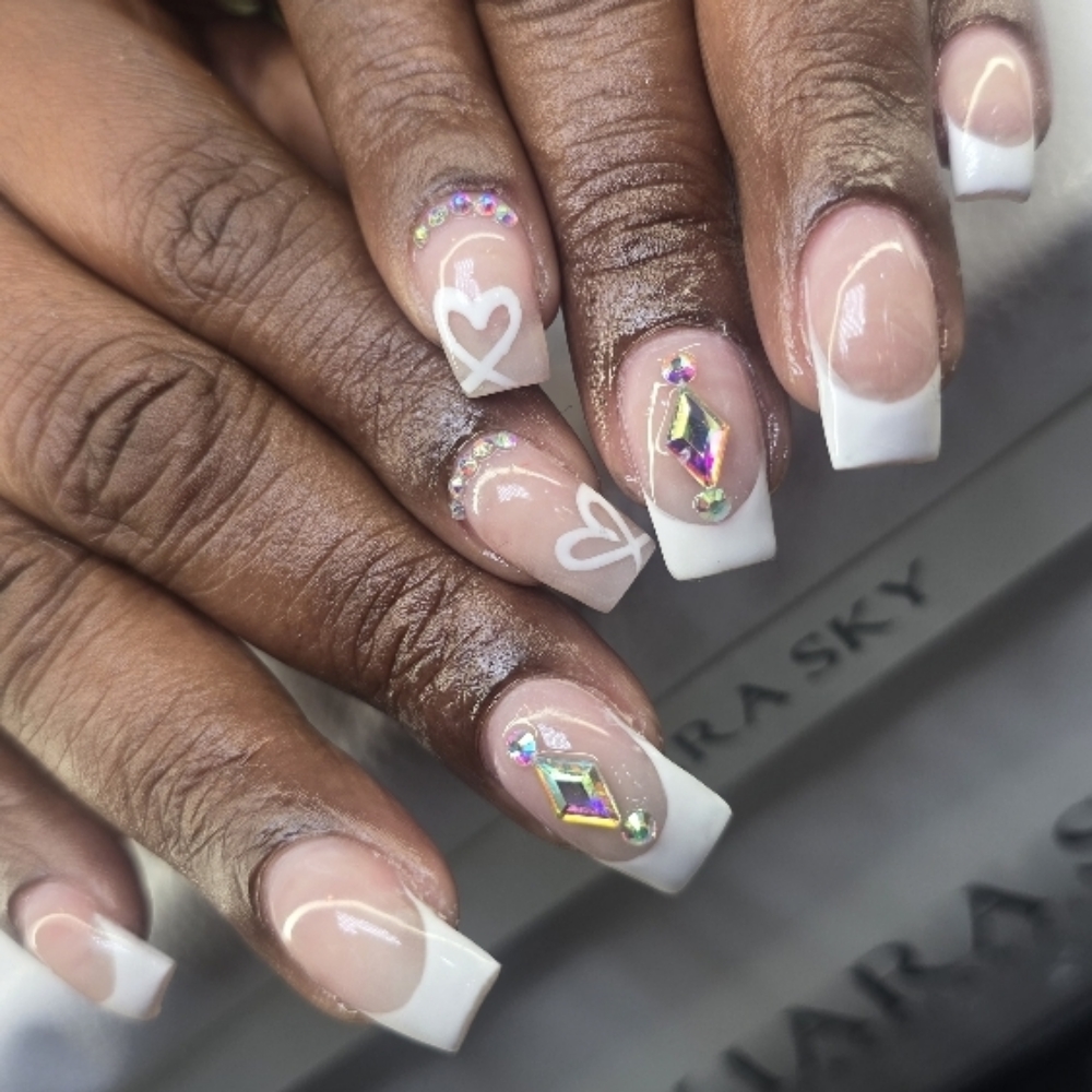 Acrylic French Full Set at Goddess Nail and Beauty Bar in RACINE, WI