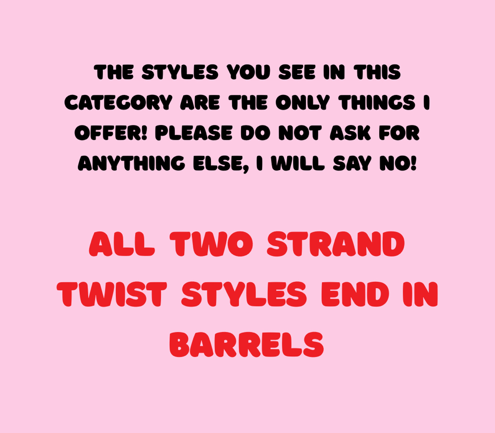 BARREL ENDS ONLY