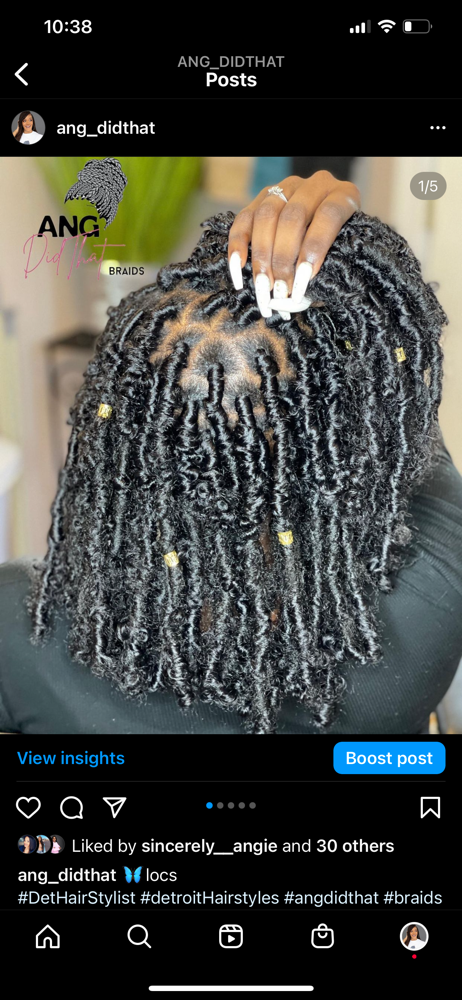 Bohemian Shoulder Locs