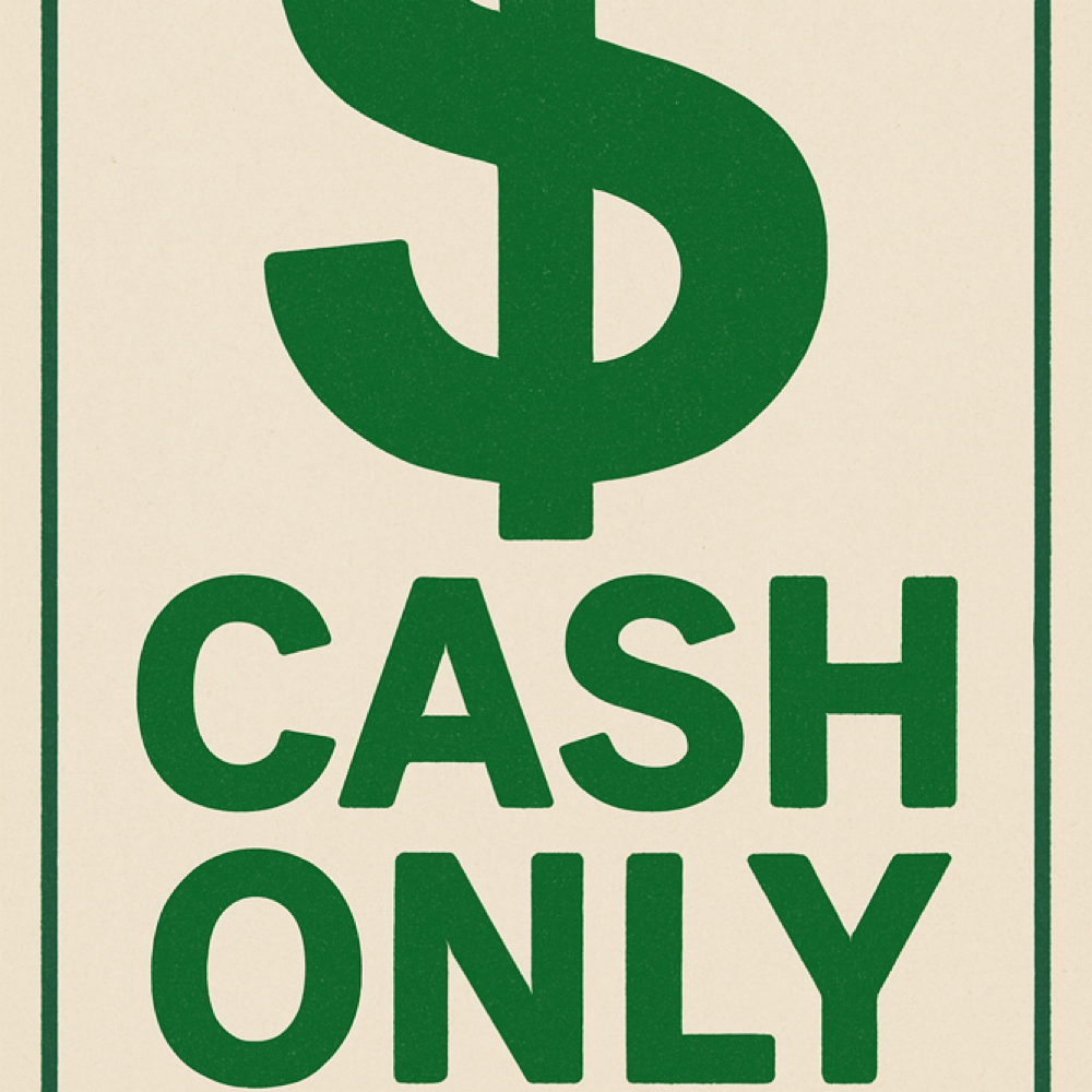 Cash only in&out