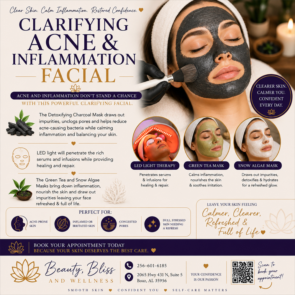Circadia Acne Clarifying Facial at Beauty, Bliss and Wellness LLC in Rainsville, AL