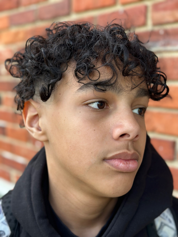 Curly Cut Top Of Head Only