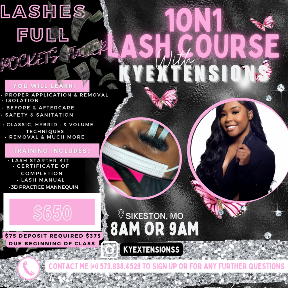 1on1 LASH TRAINING at KyExtensions in Sikeston, MO