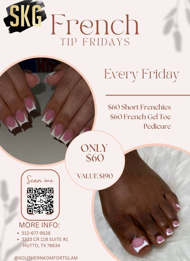 French Tip Fridays Pedicure