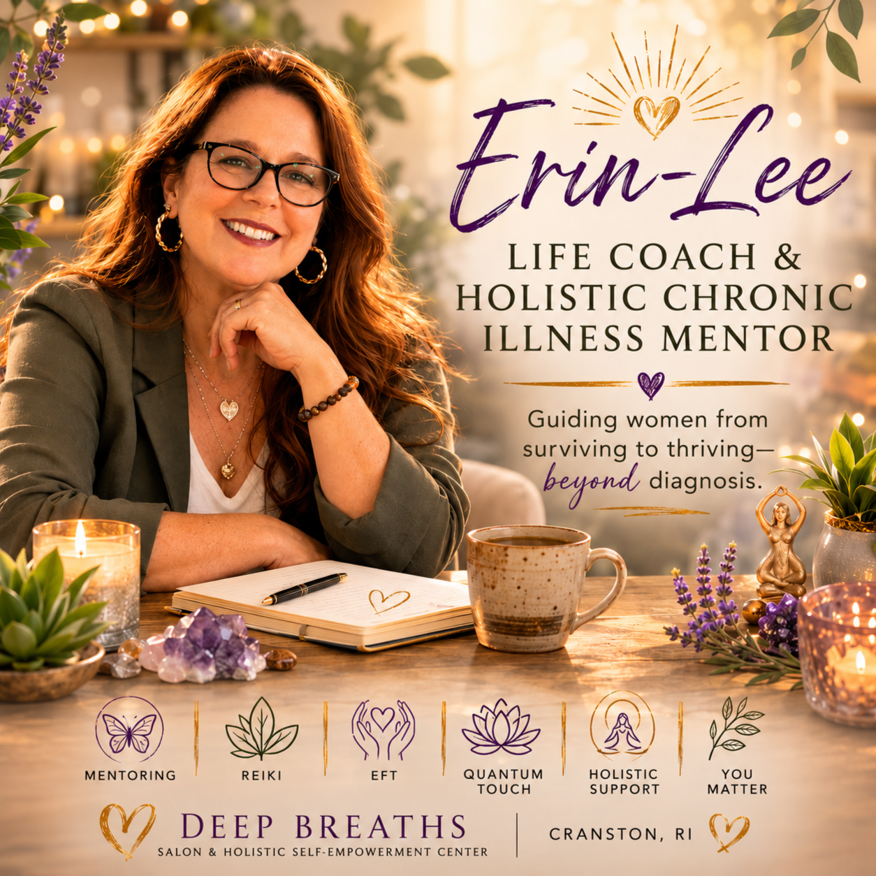 Life Coach/Chronic Illness Mentor at Deep Breath Salon & Holistic Center in Western Cranston, RI