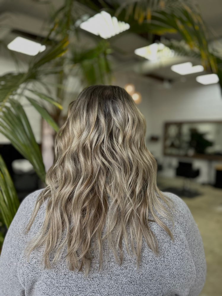 full head custom blonding
