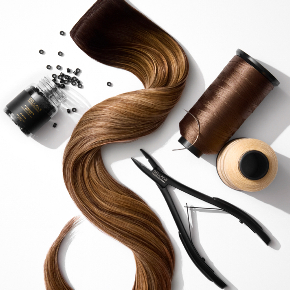 Sew-in Weft install at Luxury Hair Extensions Miami in Miami, FL