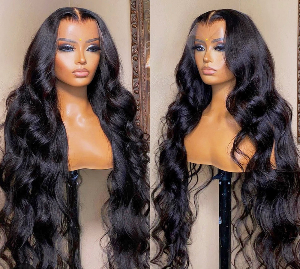 30 Inch Natural Black Wig+ Install