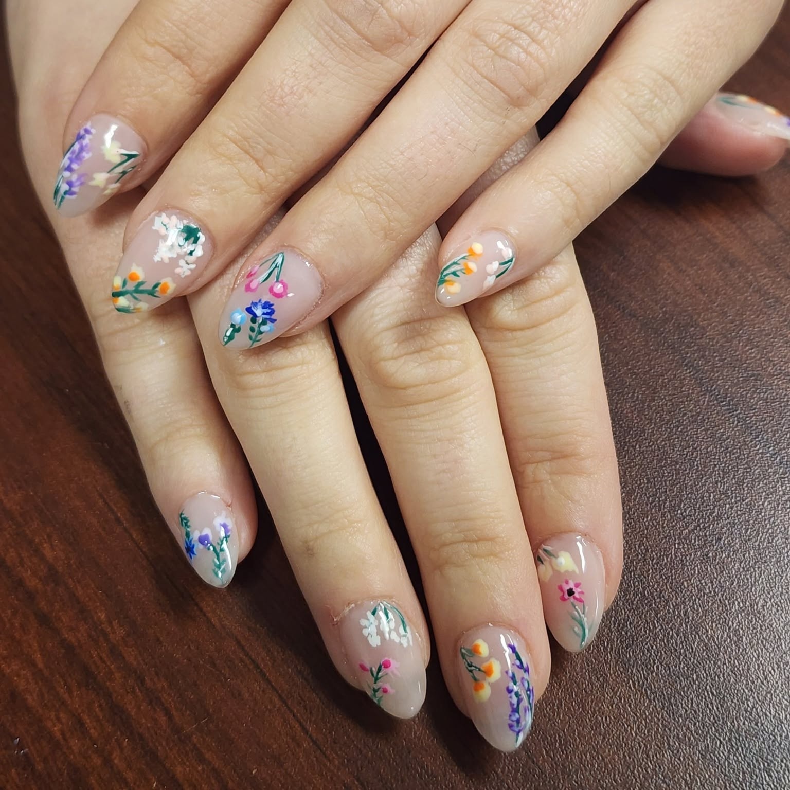 Nail art design consultation at Nails by Manda in Terre Haute, IN