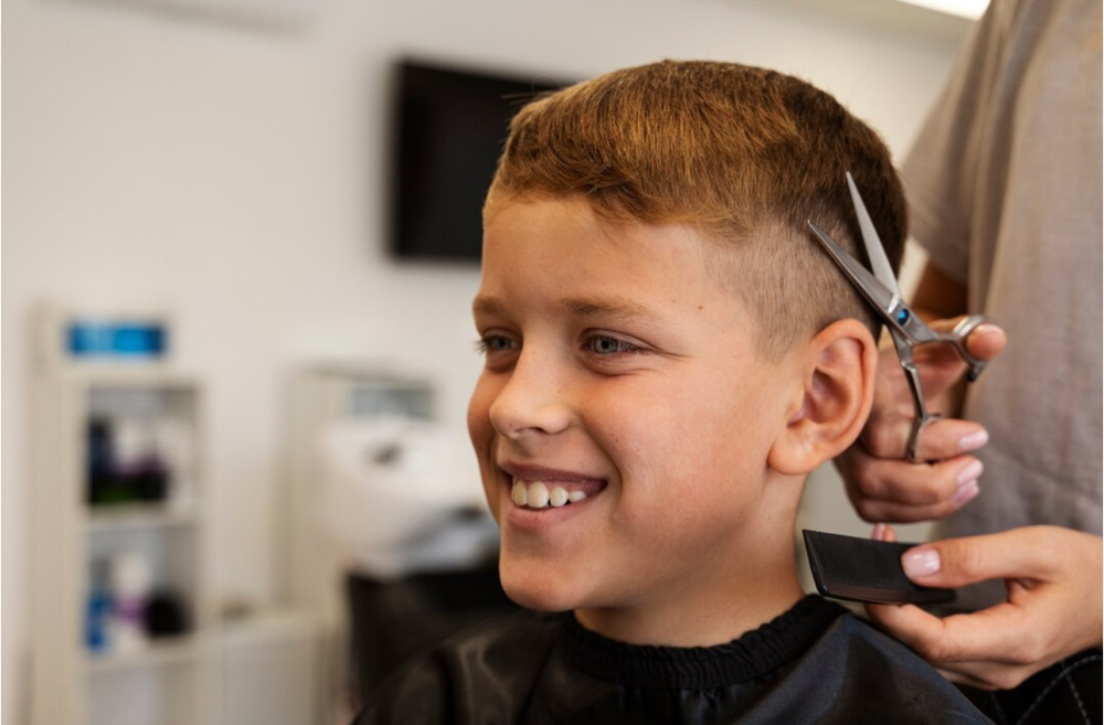 Kids Dry Haircut (Up to age 10) at Fern & Fable Salon in Akron, PA