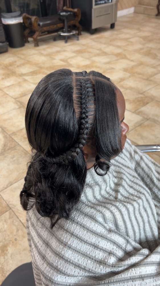 2 Feedin W/ Quick Weave at A&K Plush Hair in detroit, MI
