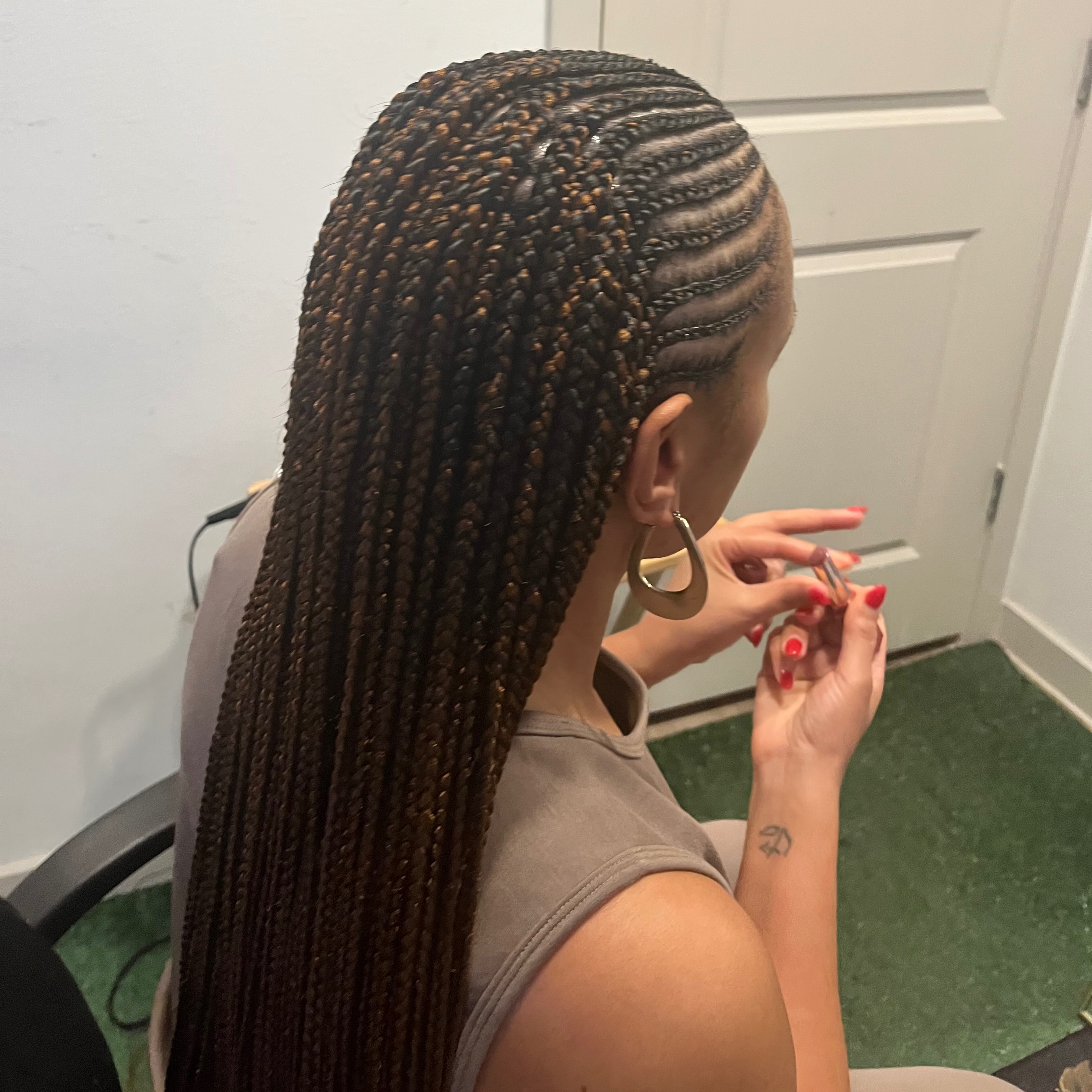 Fulani braids at ClarSim hair braiding in austin, TX