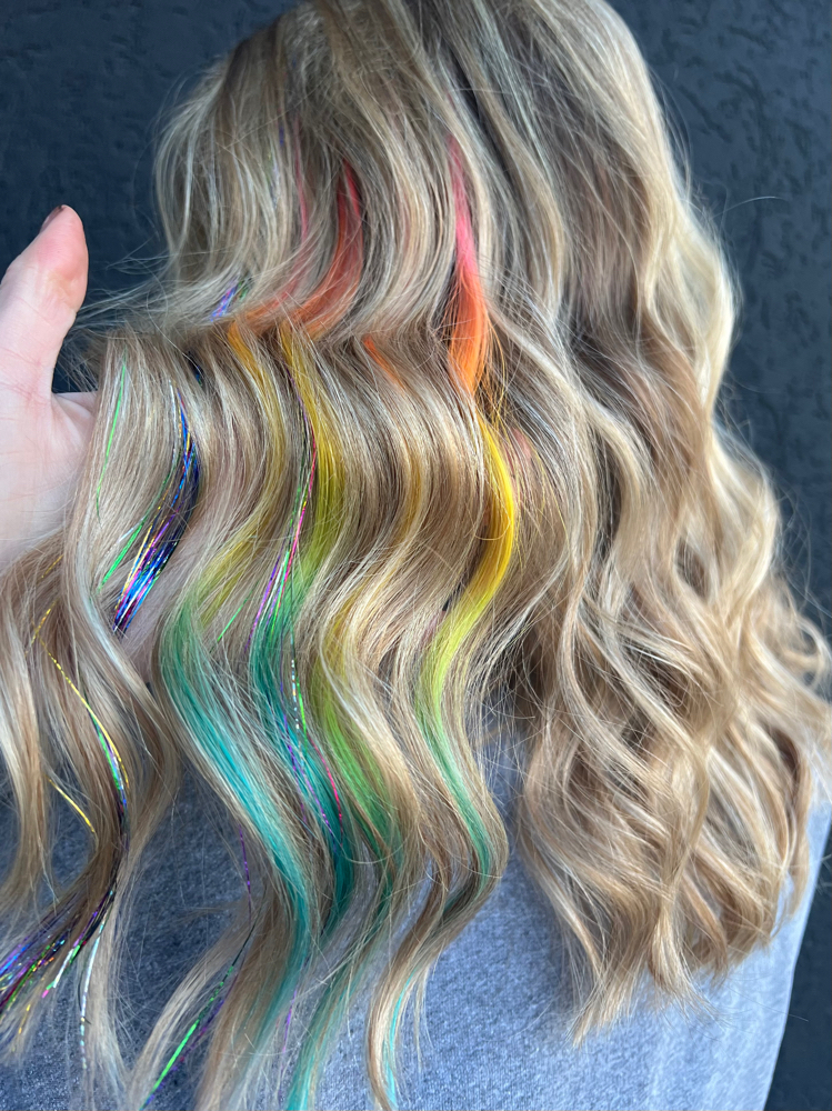 Hair Tinsel | Colored Extensions