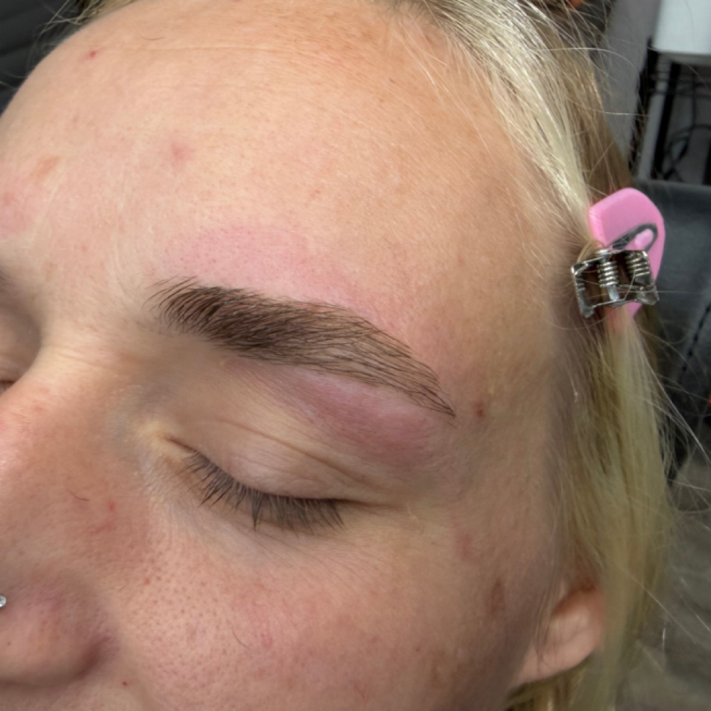 Eye brow waxing/shaping at Grit and Glow Studio in Athens, TX