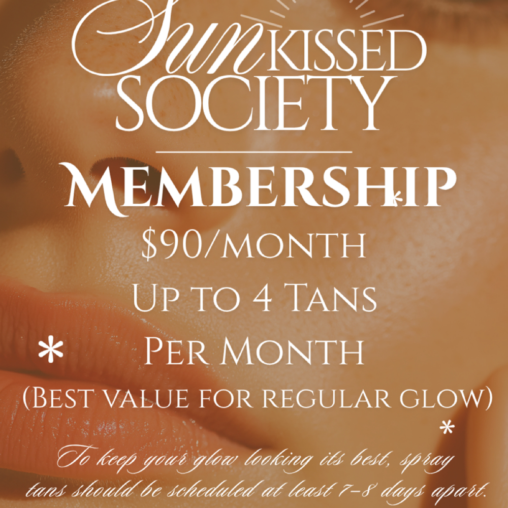 Sun Kissed Society Book Here at The Shed Spa - Seymour Aesthetician in Seymour, TN