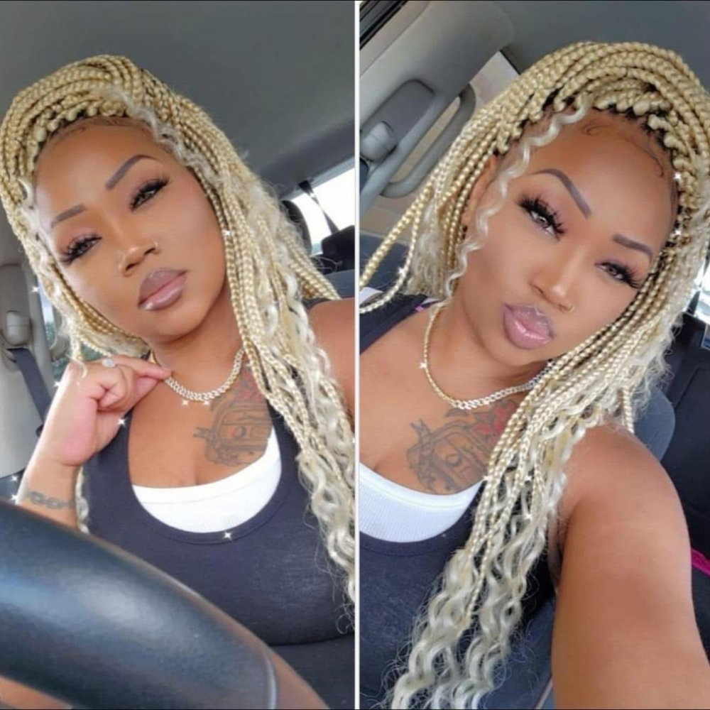 Medium Goddess Box Braids at E-Money Braidz in Memphis, TN