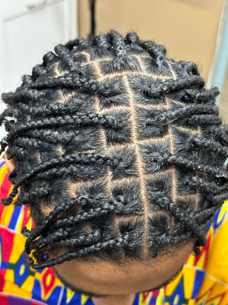 Box braids for men(TOP OF THE HEAD)