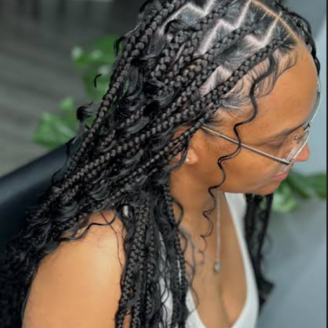 Boho braid (m) at FinessedBeautybar in Evans Mills, NY