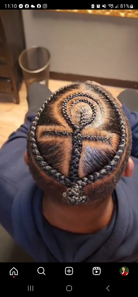 Mens Top Braid Design