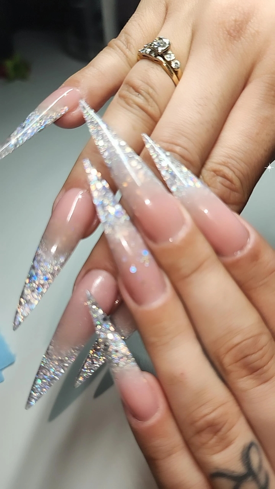 LONG FULL SET at Tea Time Nails in Merced, CA