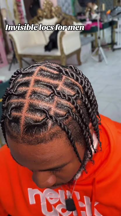 Men Invisiable Locs