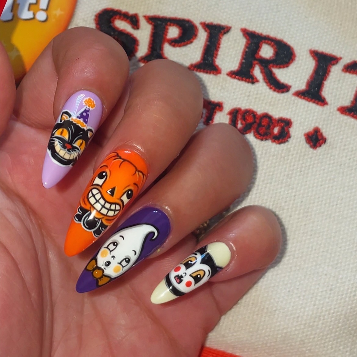 FALL/HALLOWEEN GEL X FREESTYLES at Jazys Nails in las vegas, NV