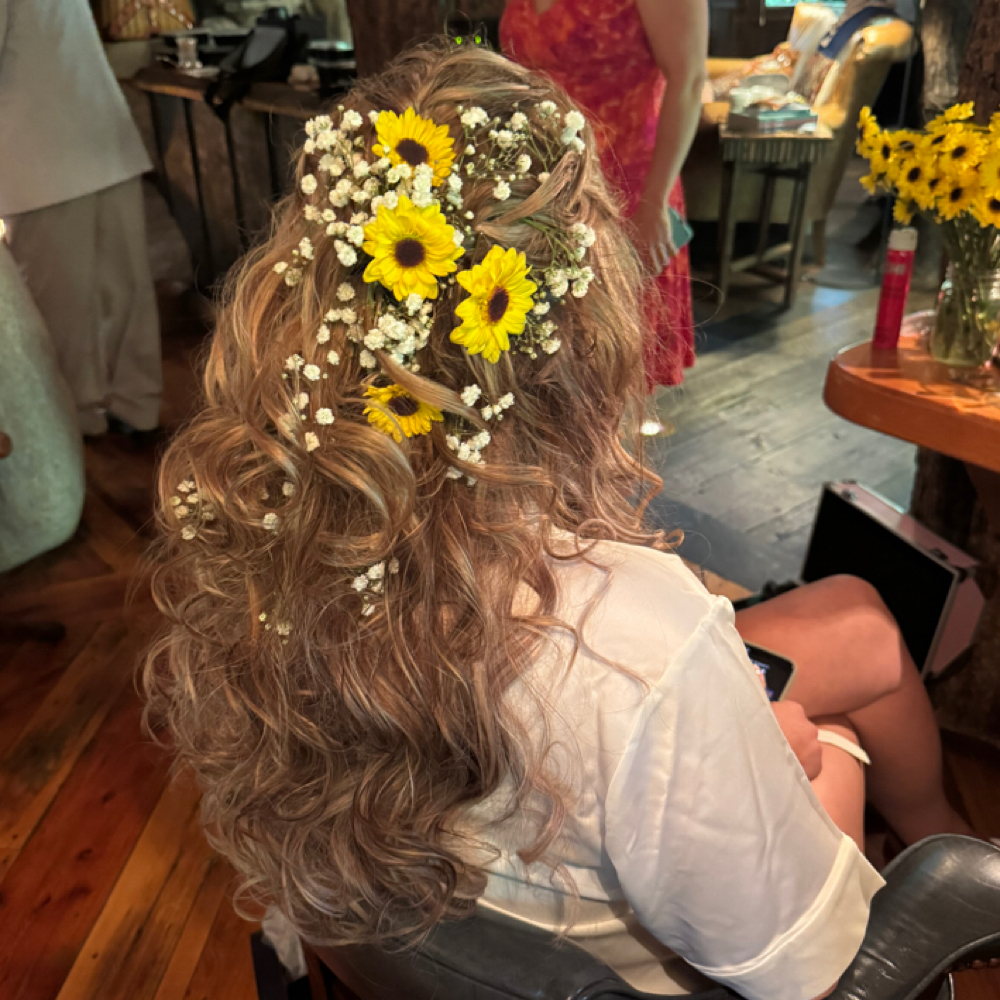 Bride at The Front Page Beauty Bar & Barber in Woodbury, CT