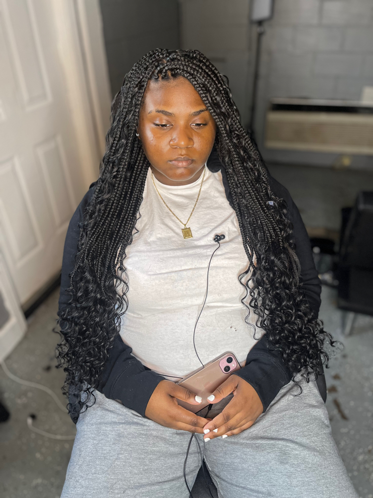Medium Boho Box Braids
