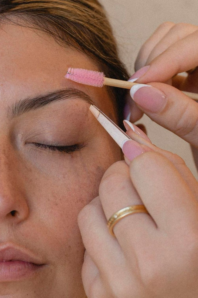 Waxing Eyebrows