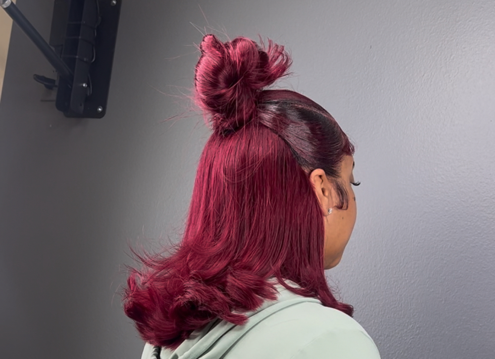 Half Up Half Down Quick Weave